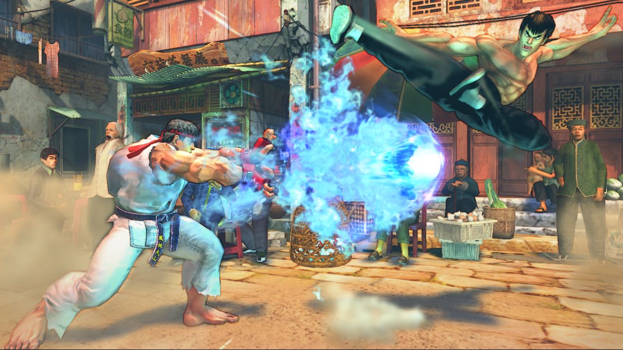 In-game screen cap from Steam of the 2008 version of Street Fighter IV