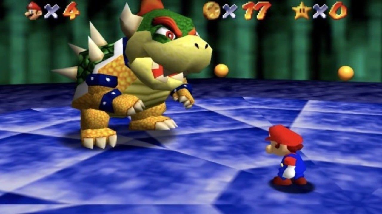 Super Mario 64 bowser boss battle