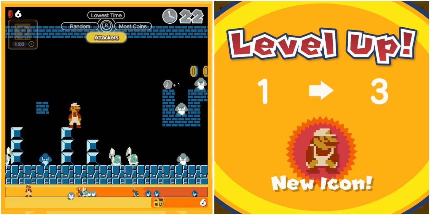 Gameplay screenshots from Super Mario Bros. 35