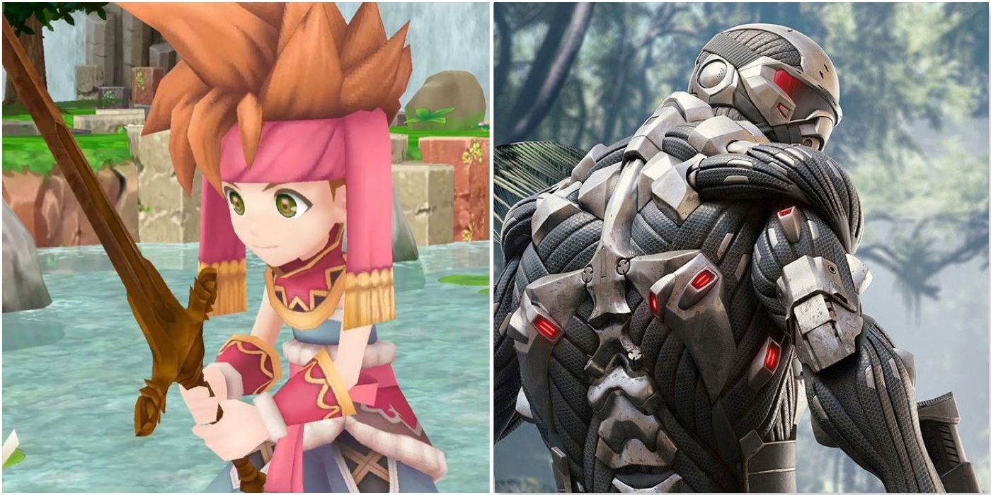 Screenshots from Secret of Mana HD and Crysis Remastered
