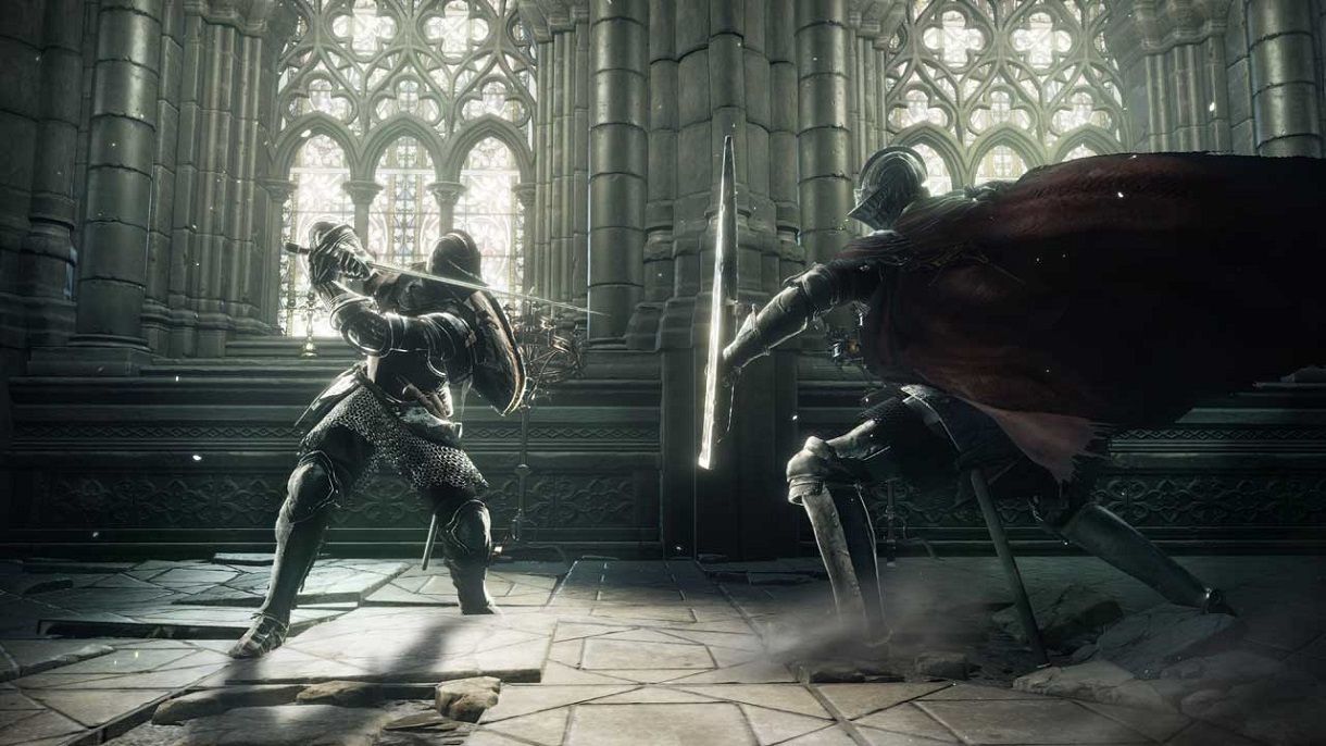 An encounter in Dark Souls III