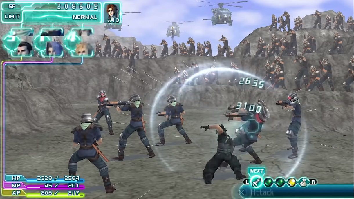 Crisis Core Final Fantasy VIII Zack Fair last stand Shinra
