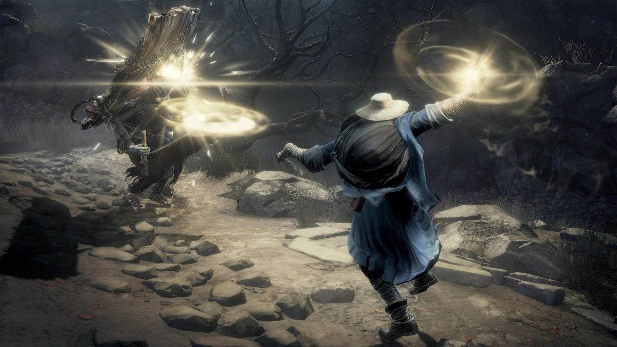 Combat using new equipment in Dark Souls 3's Ashes Of Ariandel DLC