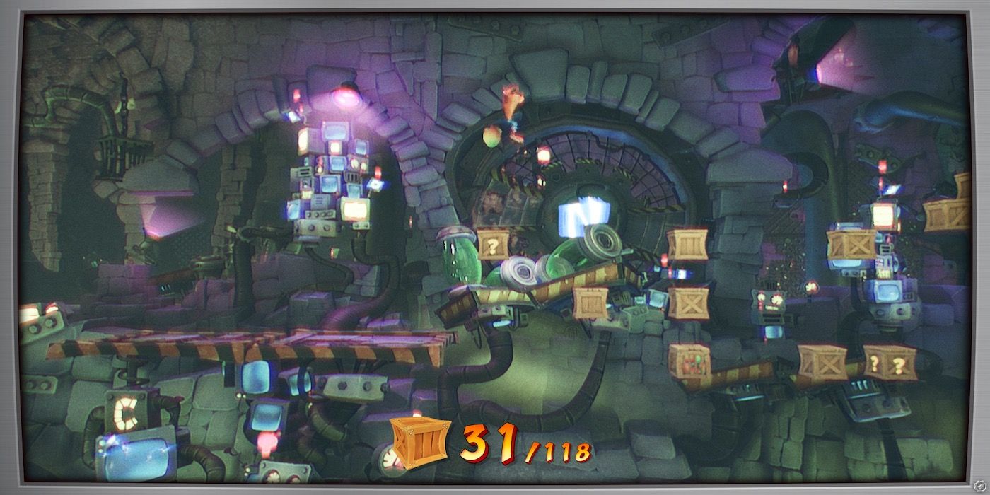 A gameplay screenshot from Crash Bandicoot 4.