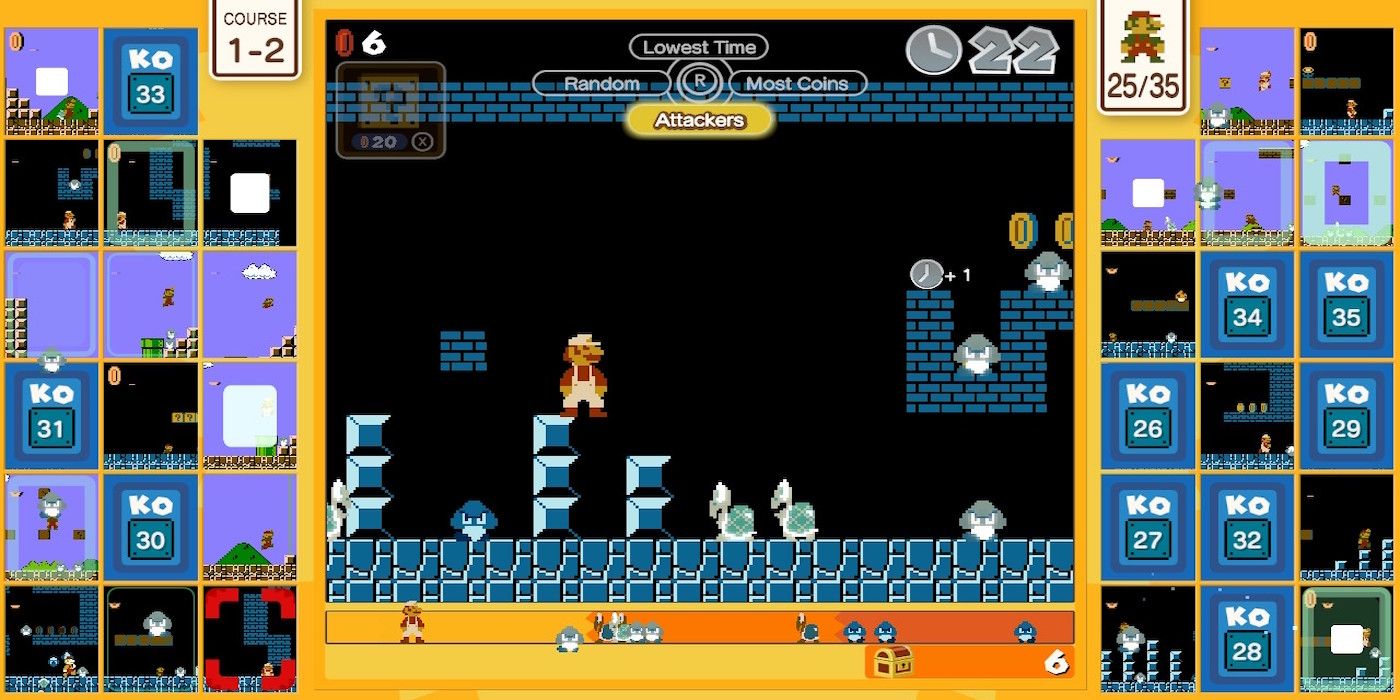A gameplay screenshot from Super Mario Bros. 35