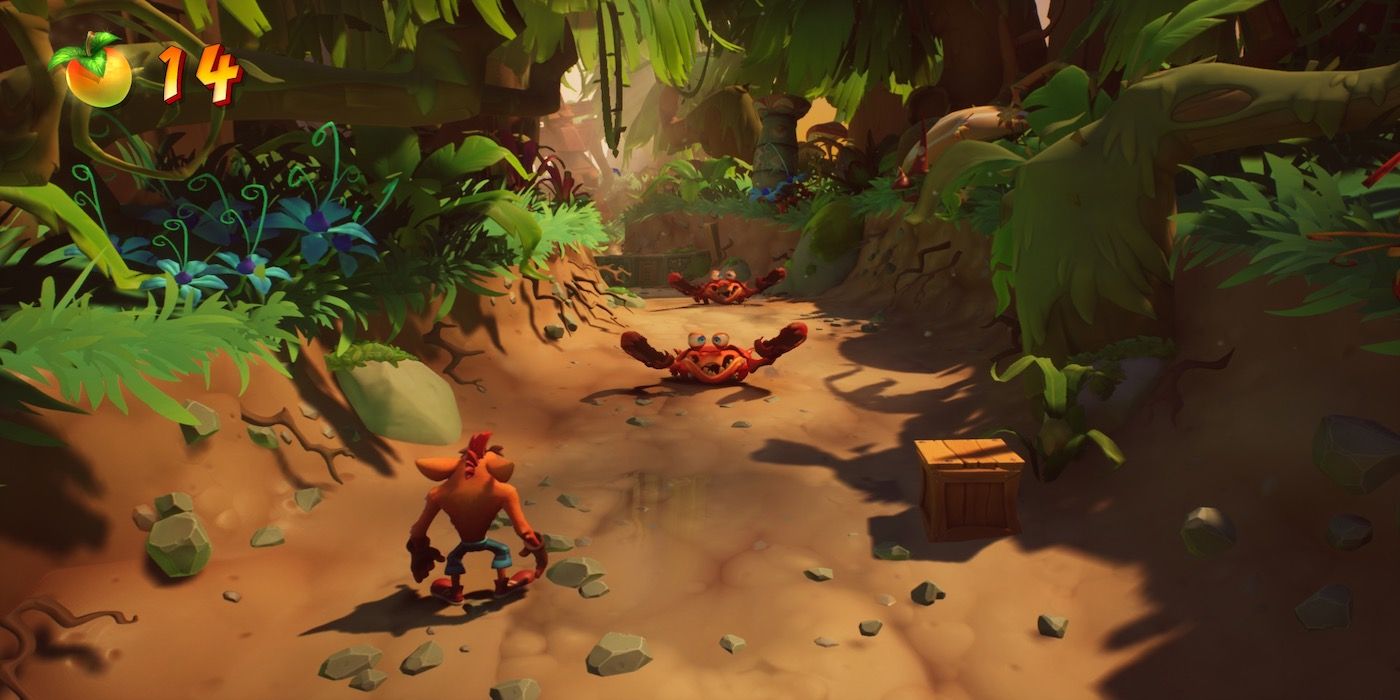 A gameplay screenshot from Crash Bandicoot 4.