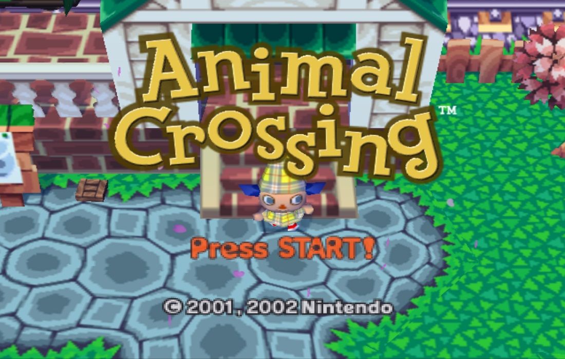 Animal Crossing's title screen