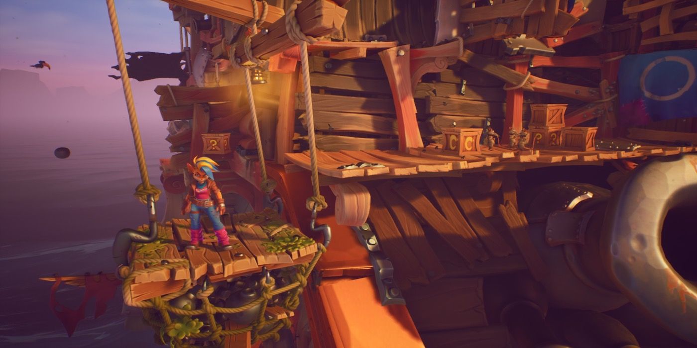 A gameplay screenshot from Crash Bandicoot 4.