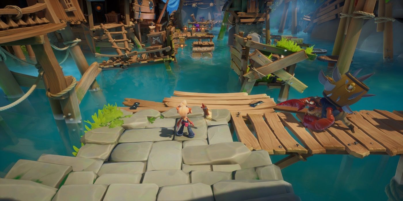A gameplay screenshot from Crash Bandicoot 4.
