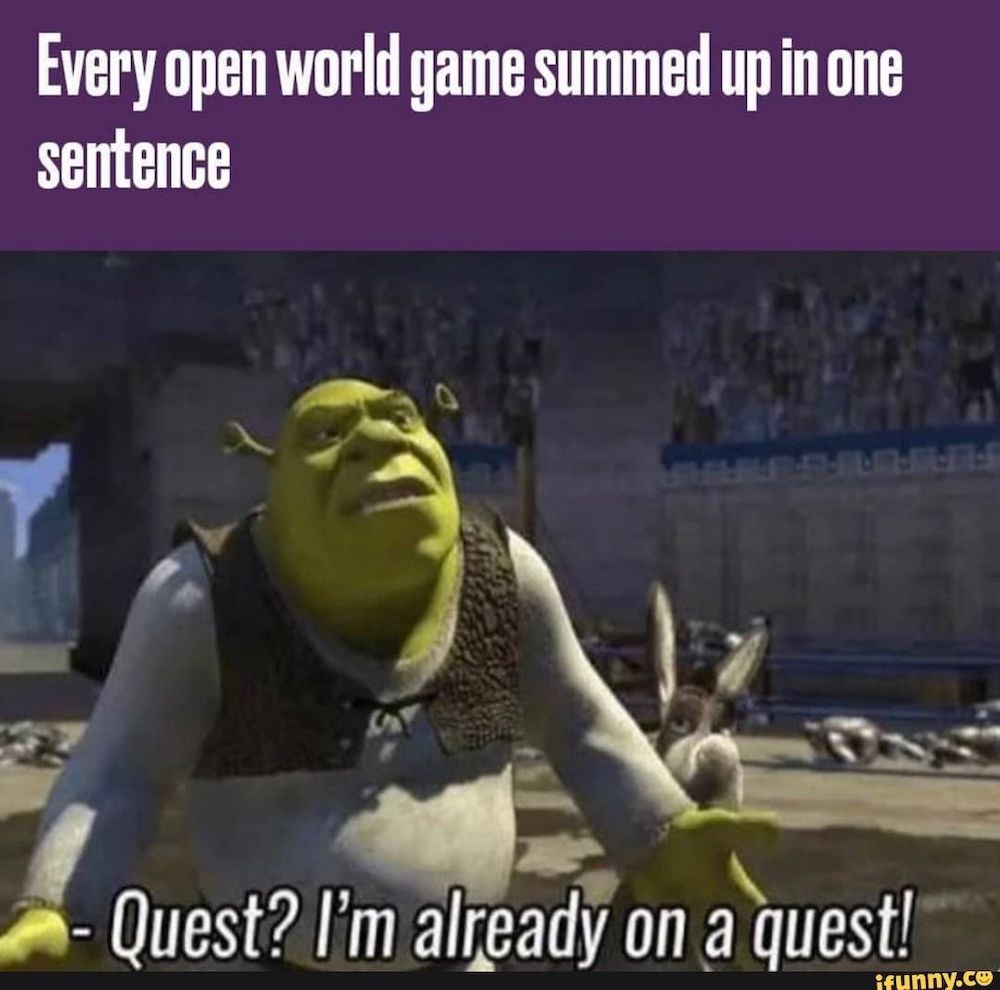 Already on a quest meme
