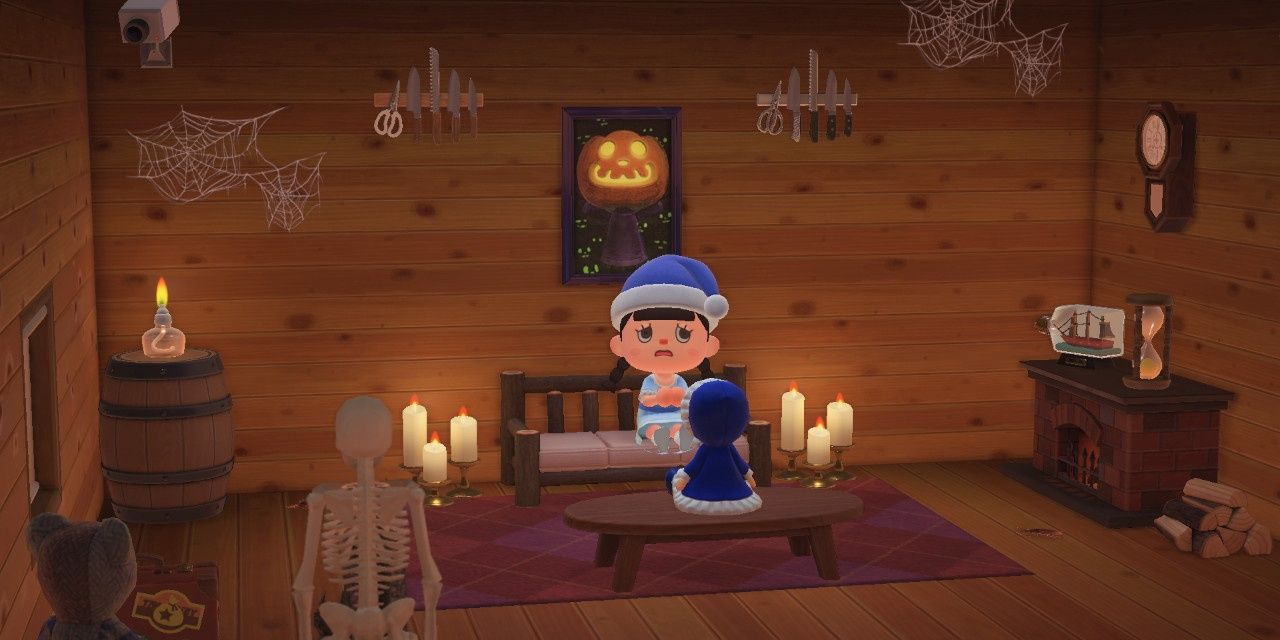 Animal Crossing Halloween interior decoration
