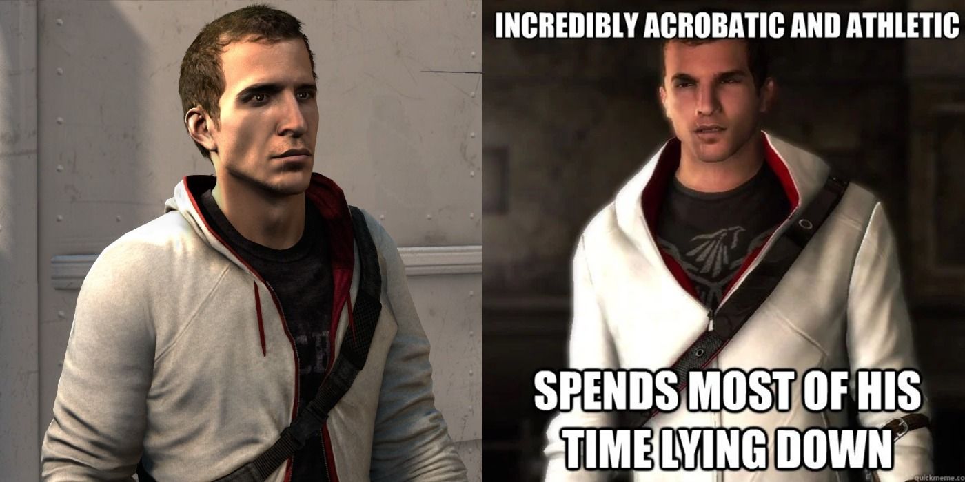 Assassin's Creed III Desmond Miles Laying down Meme Featured Image
