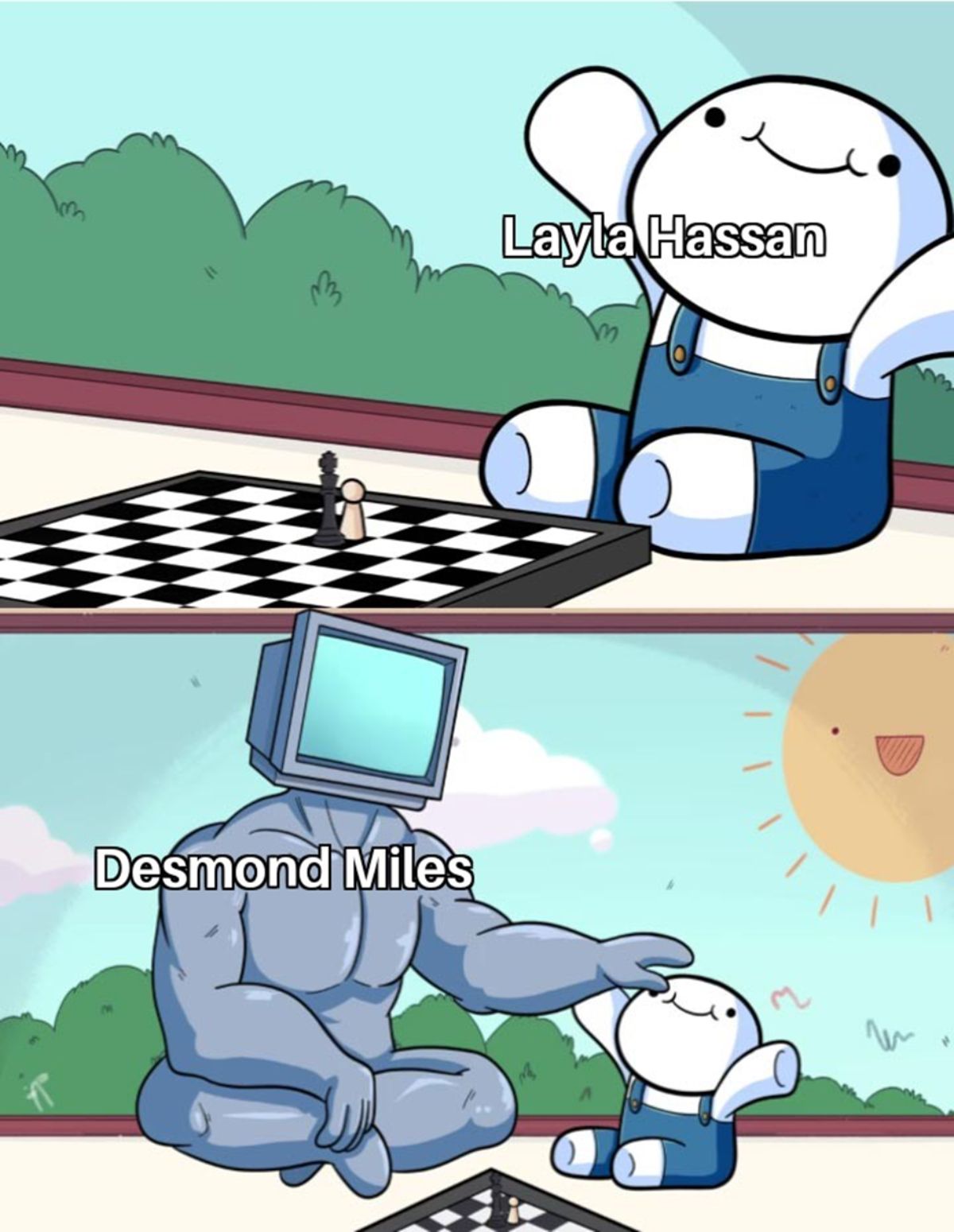 Assassin's Creed Desmond Miles and Layla Together Meme