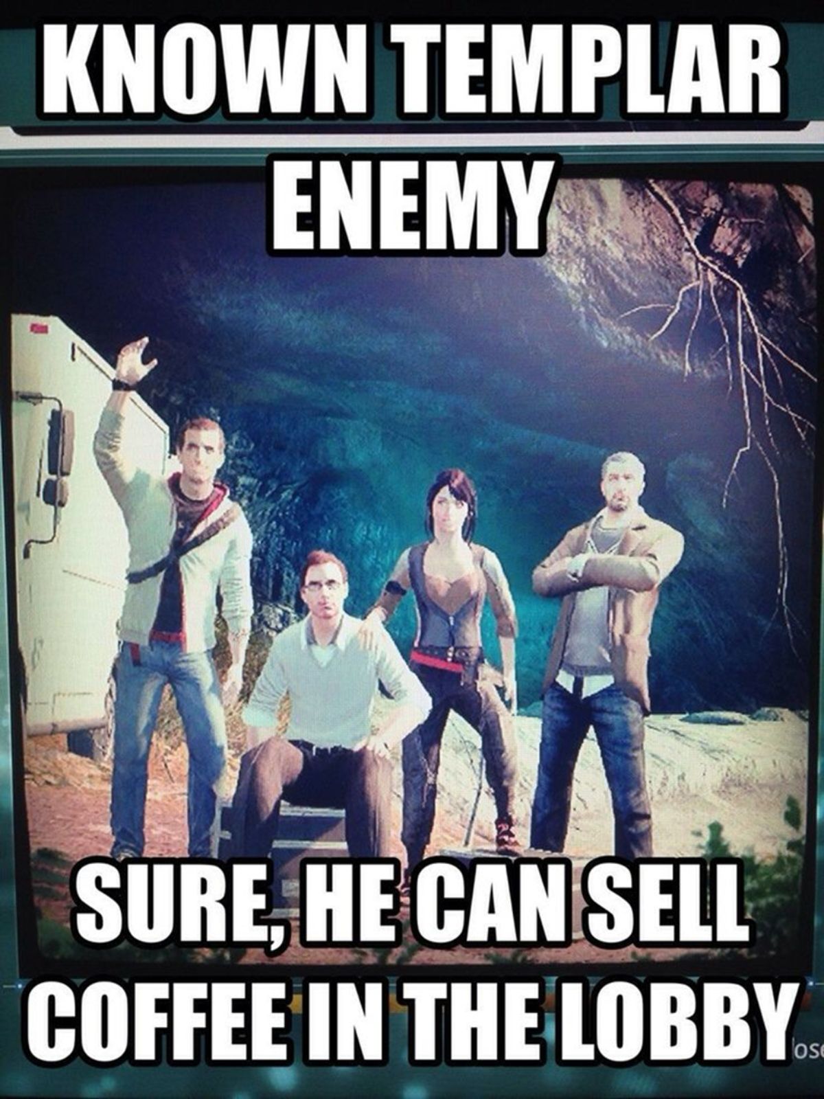 Assassin's Creed Shaun Hastings Coffee Shop Meme