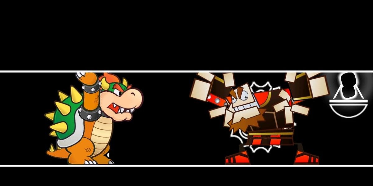 Bowser and O'Chunks in Super Paper Mario