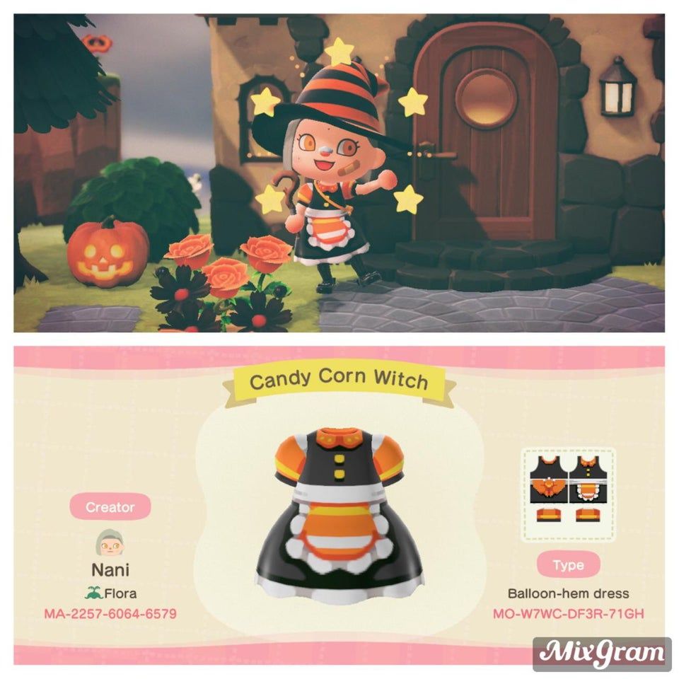 Candy Corn Witch Dress Animal Crossing.