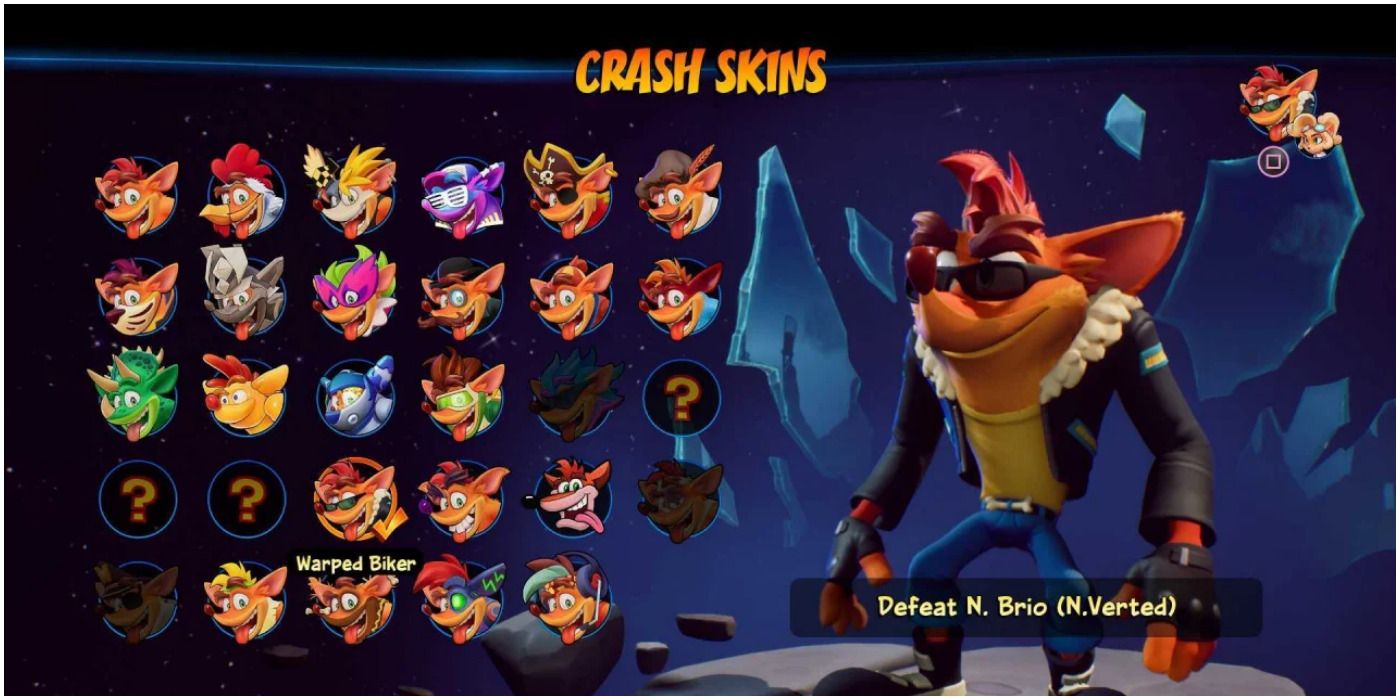 A costume for Crash in Crash Bandicoot 4