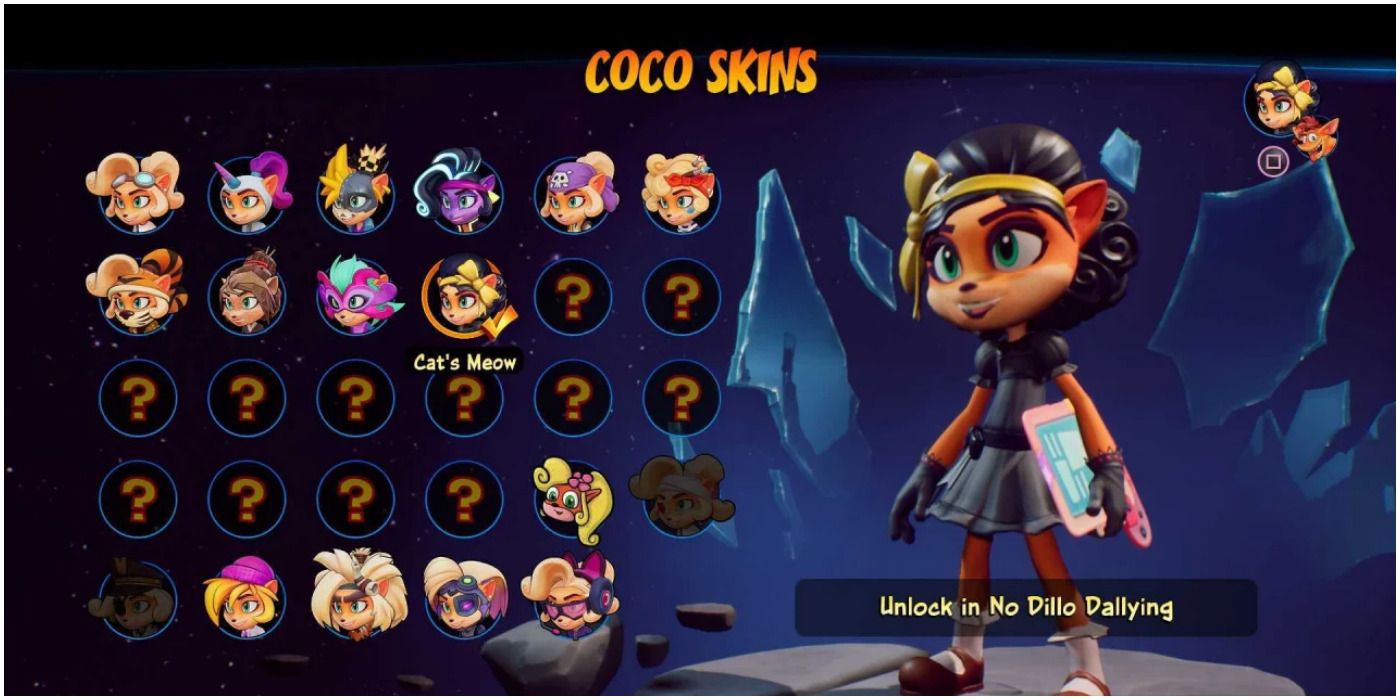 A costume for Coco in Crash Bandicoot 4