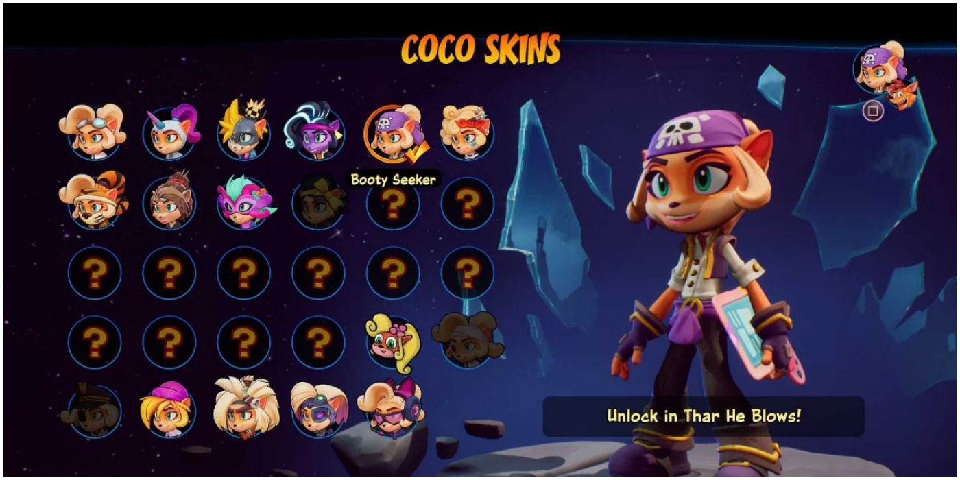 A costume for Coco in Crash Bandicoot 4