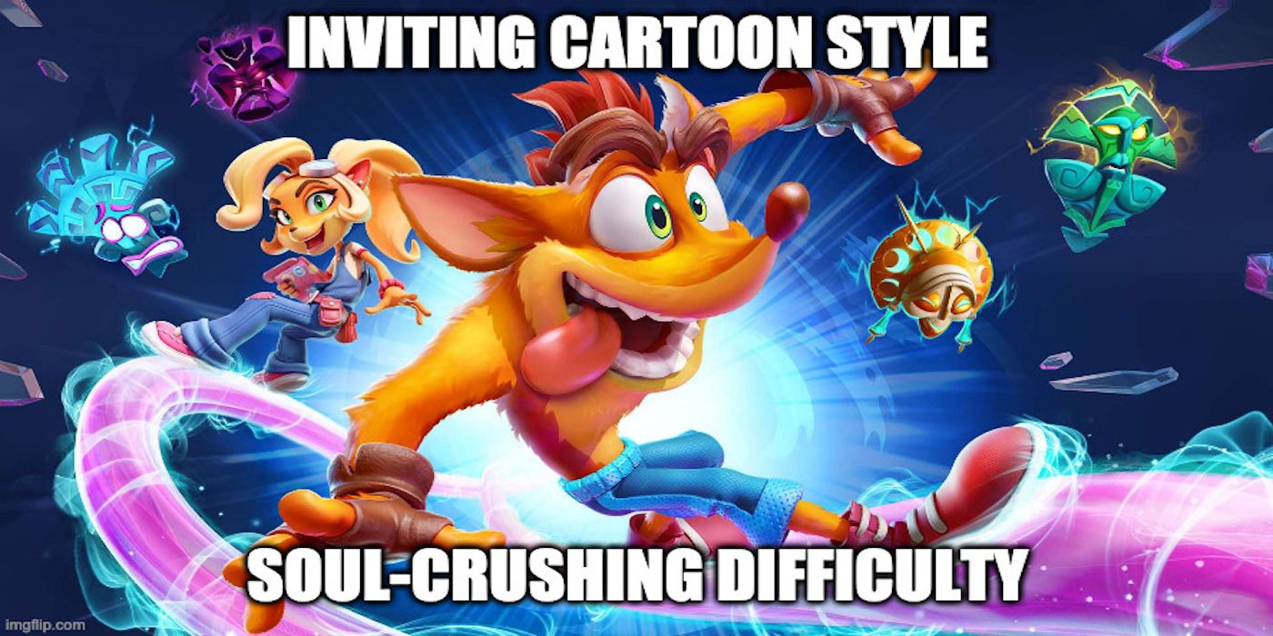 A meme about Crash Bandicoot 4