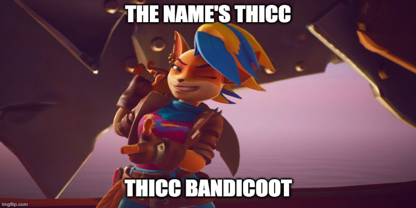 A meme about Crash Bandicoot 4