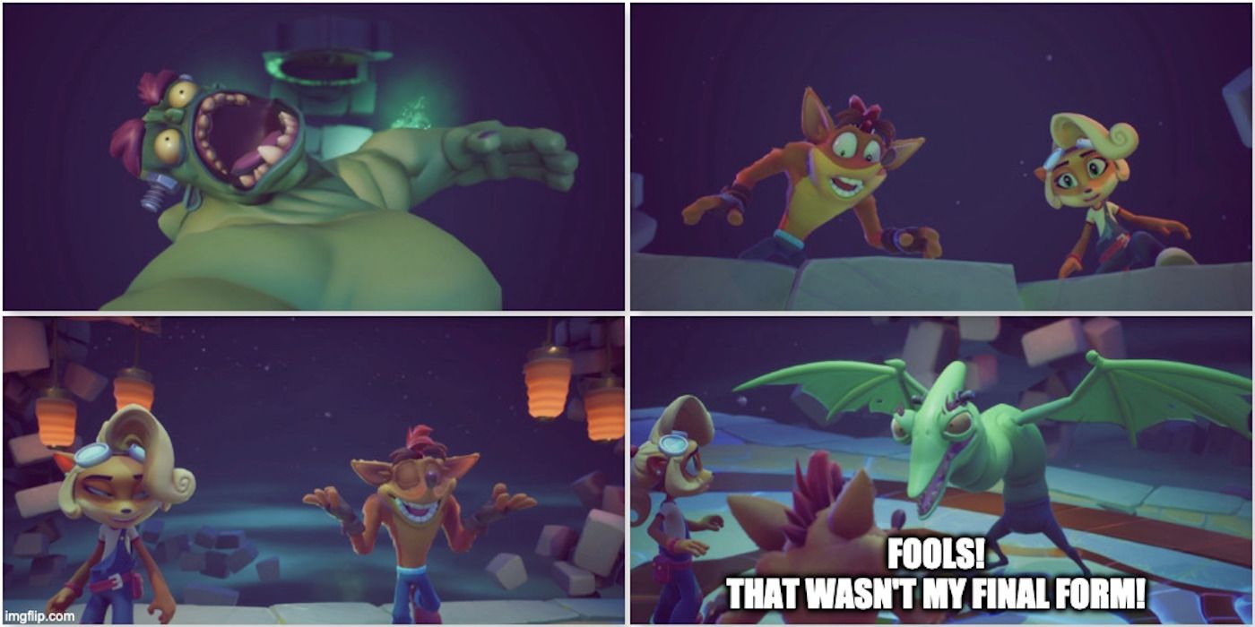 A meme about Crash Bandicoot 4
