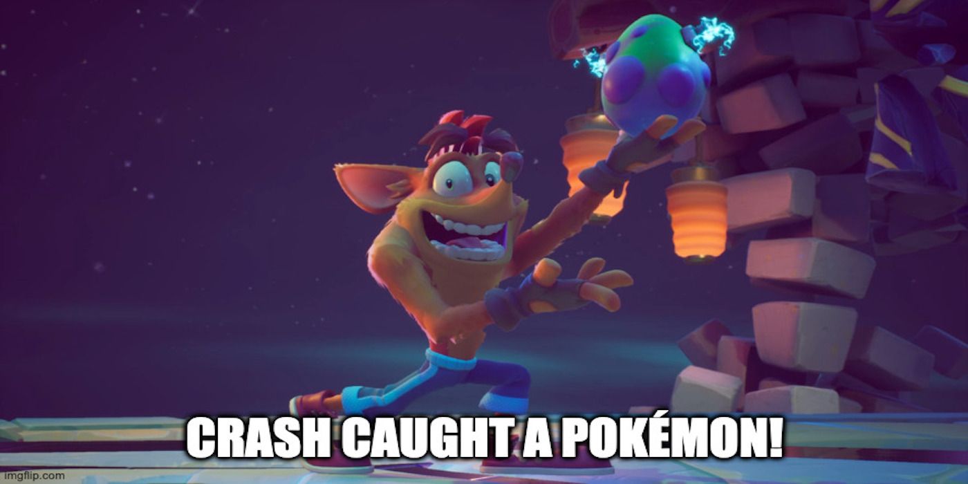 A meme about Crash Bandicoot 4