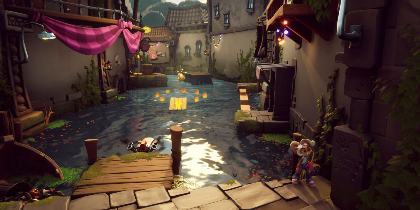 Crash Four Yellow Gem Run it bayou level copy