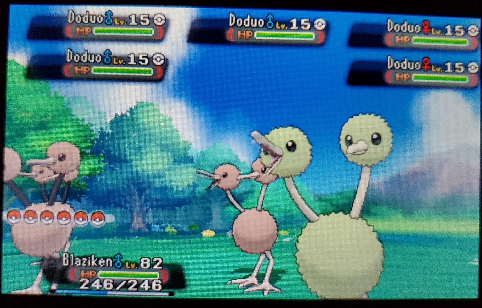 horde battle with shiny doduo