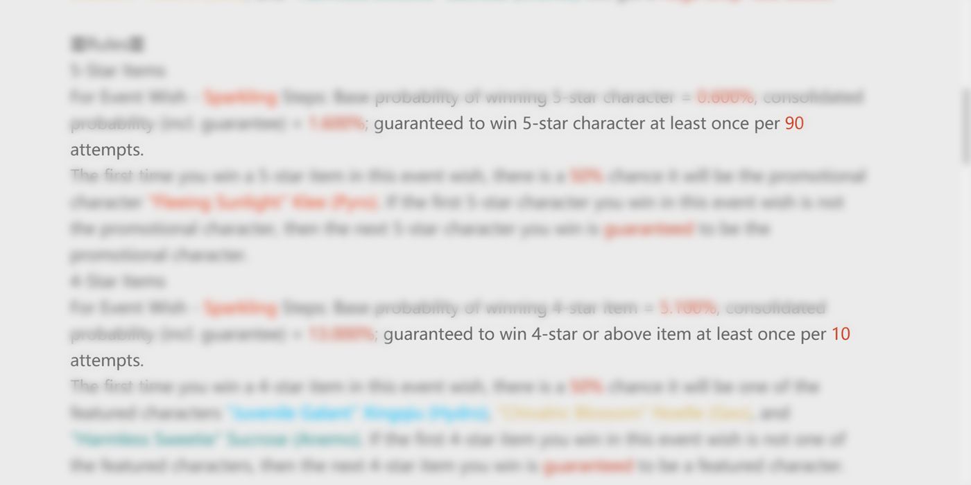 Genshin Impact words