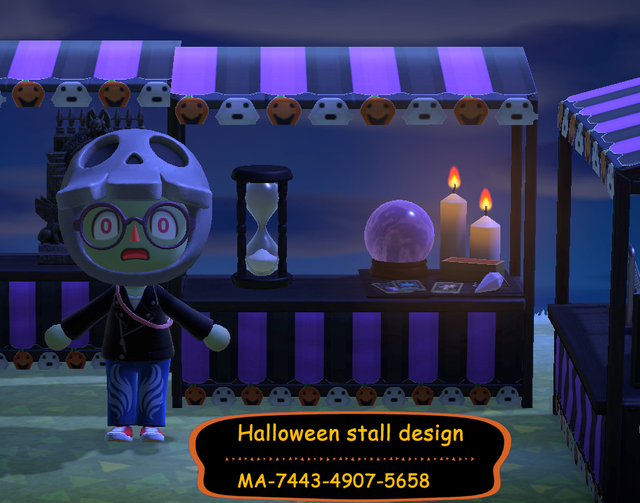 Animal Crossing Halloween Stall Design.