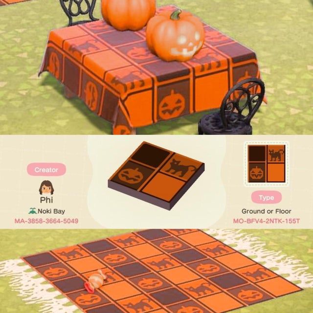 Halloween Table Cloth Animal Crossing