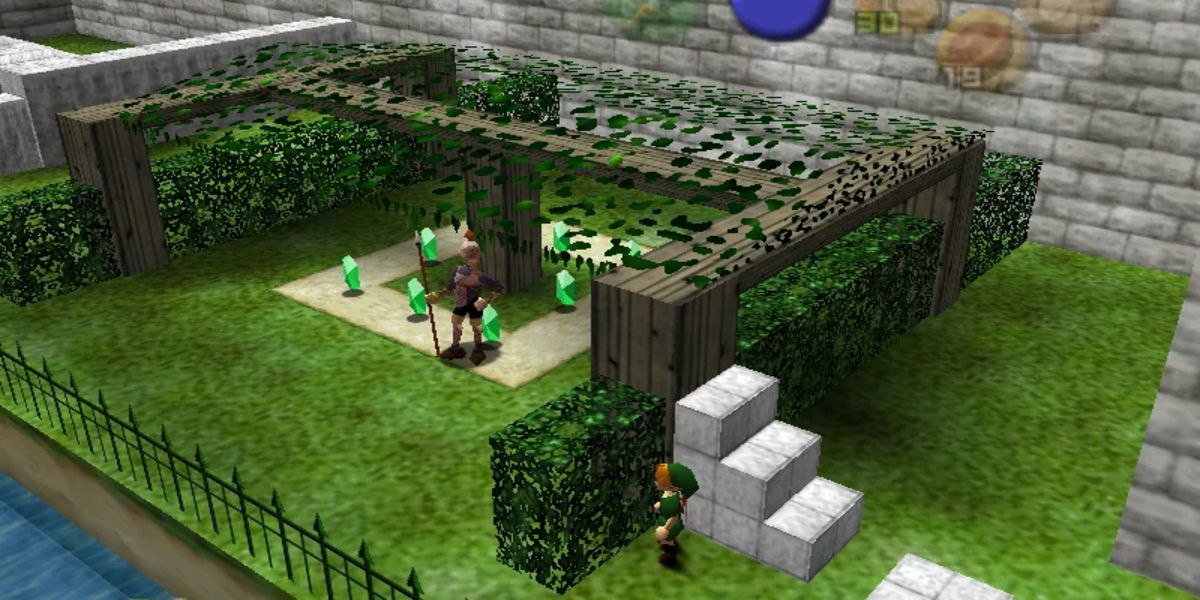 Link in Hyrule castle garden