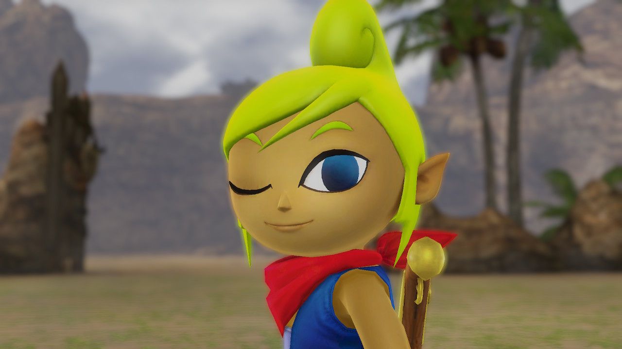 A cutscene screenshot from Hyrule Warriors
