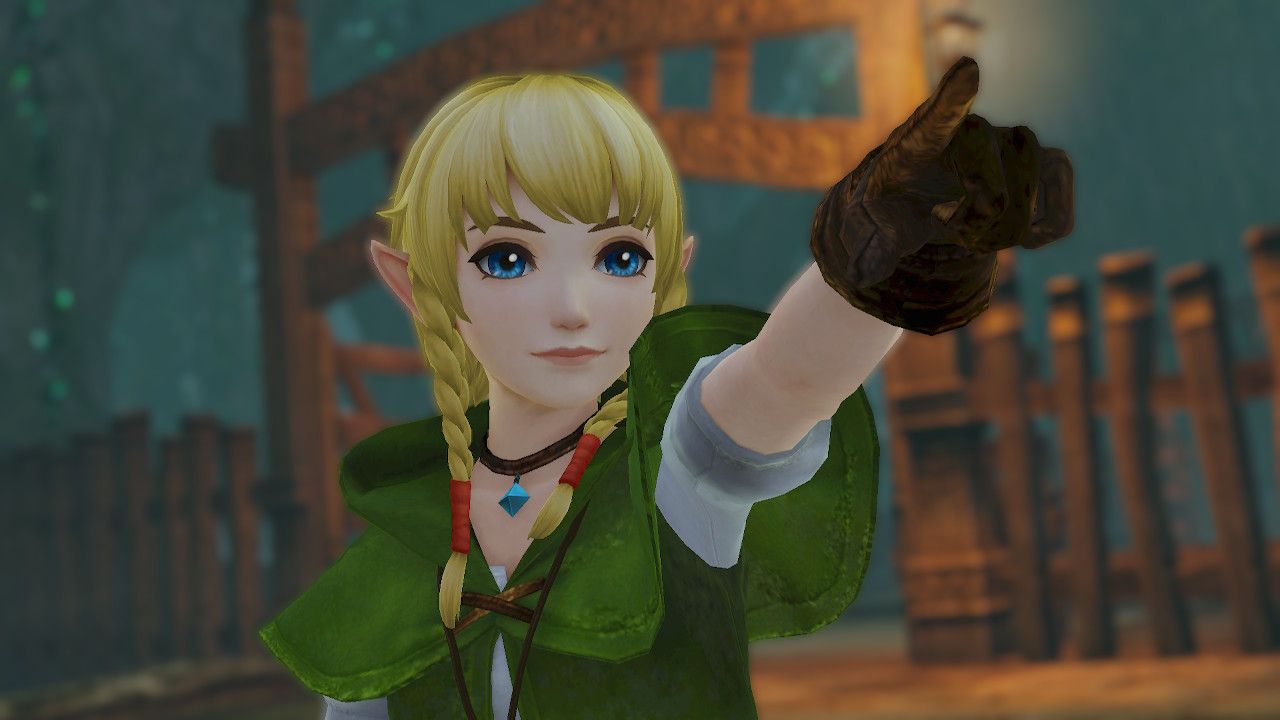 A cutscene screenshot from Hyrule Warriors