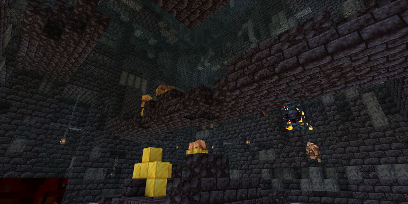 Minecraft Bastion Remnant Side Viiew