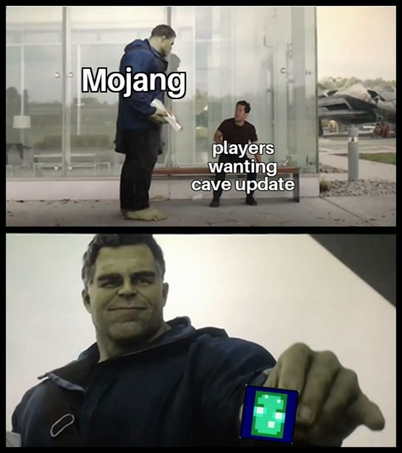 Minecraft Glow Squid Avengers Meme