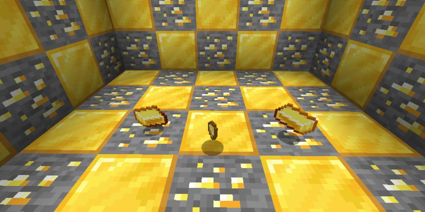 Minecraft Gold Block Room