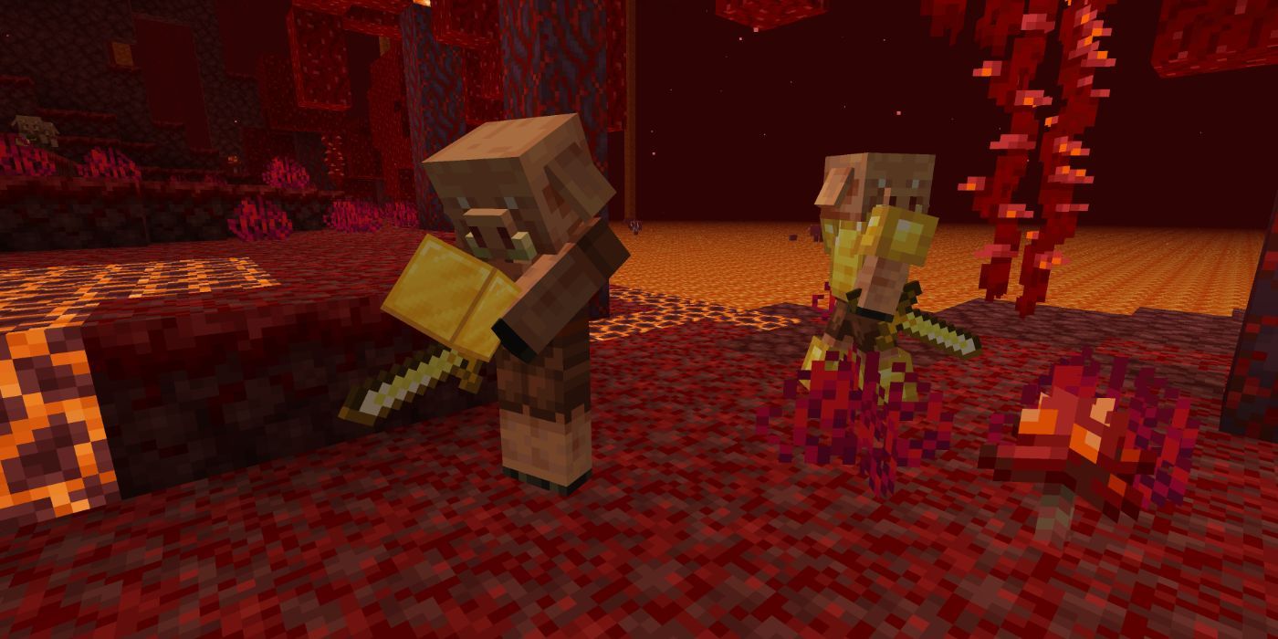 Minecraft Piglin Bartering In The Nether
