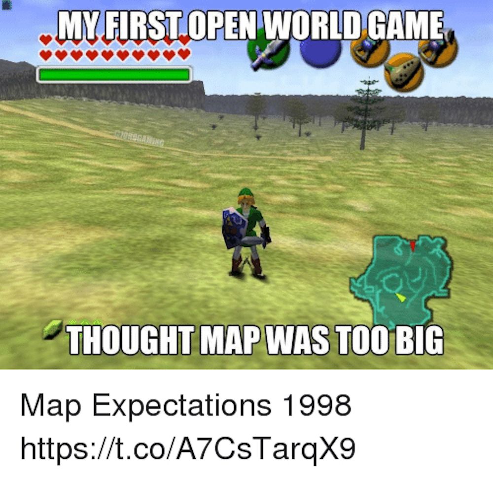 Ocarina of time map too big meme copy
