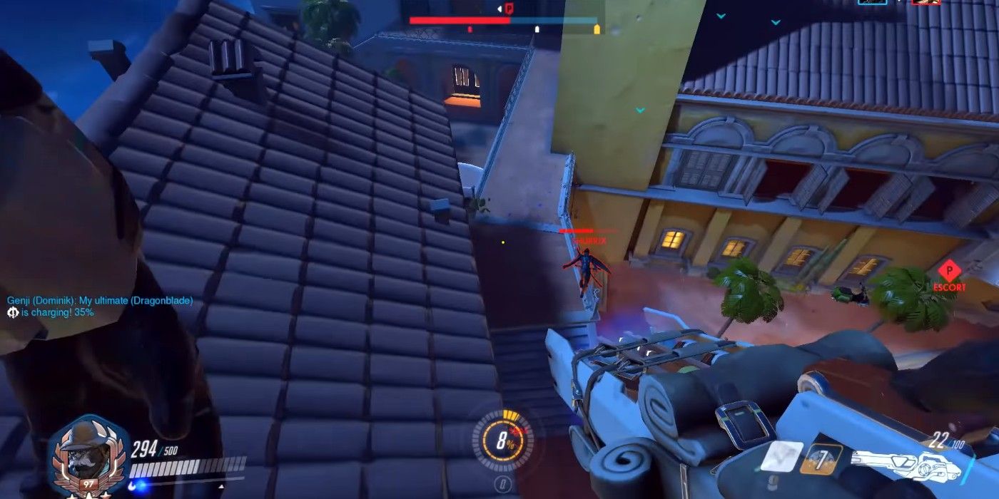 Overwatch Low Gravity Winston on roof