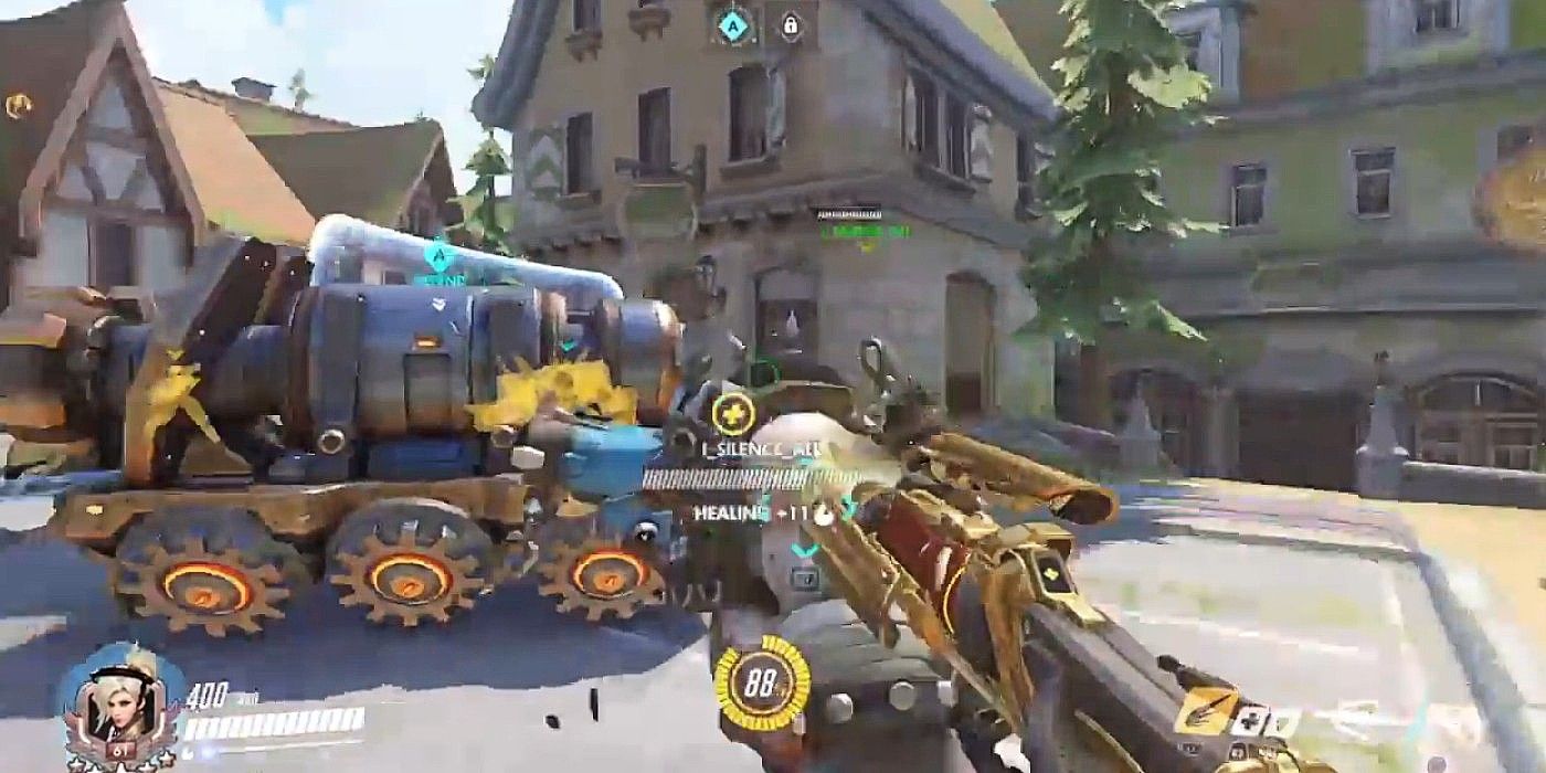Overwatch Total Mayhem Mercy healing tank