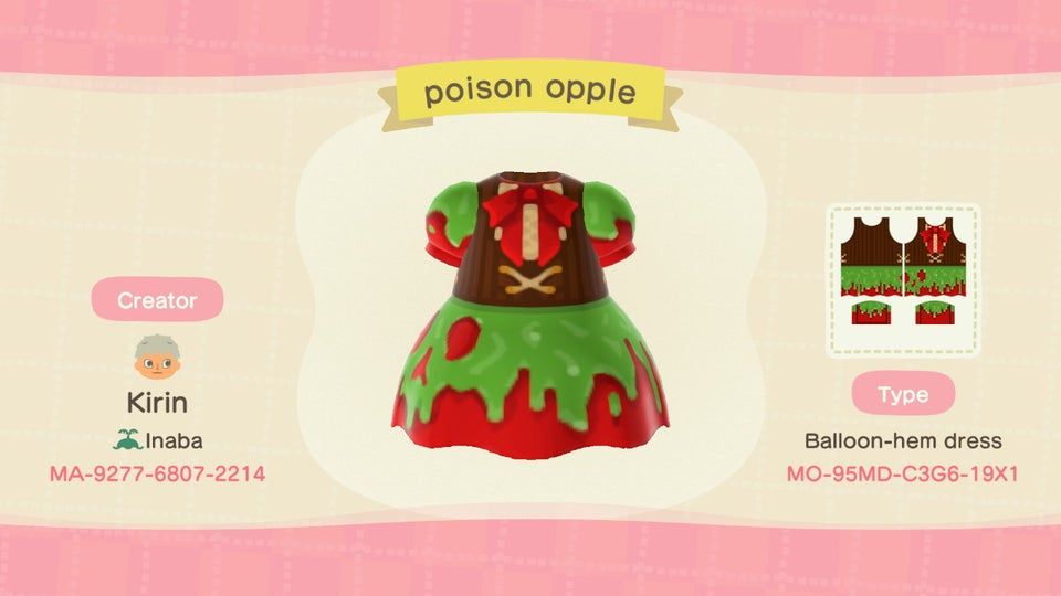 Animal Crossing Poisom Apple Dress