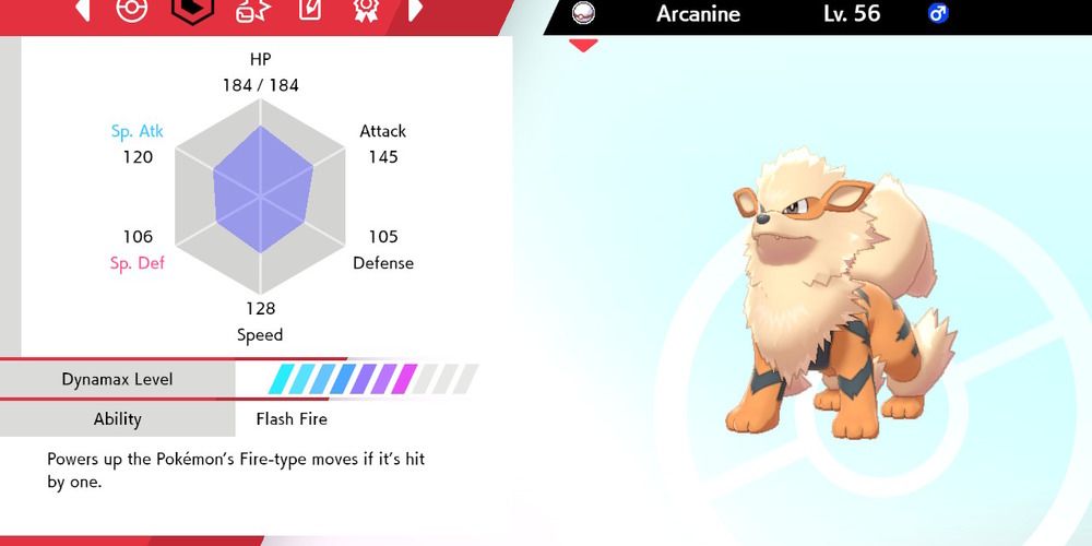 Arcanine trainer page
