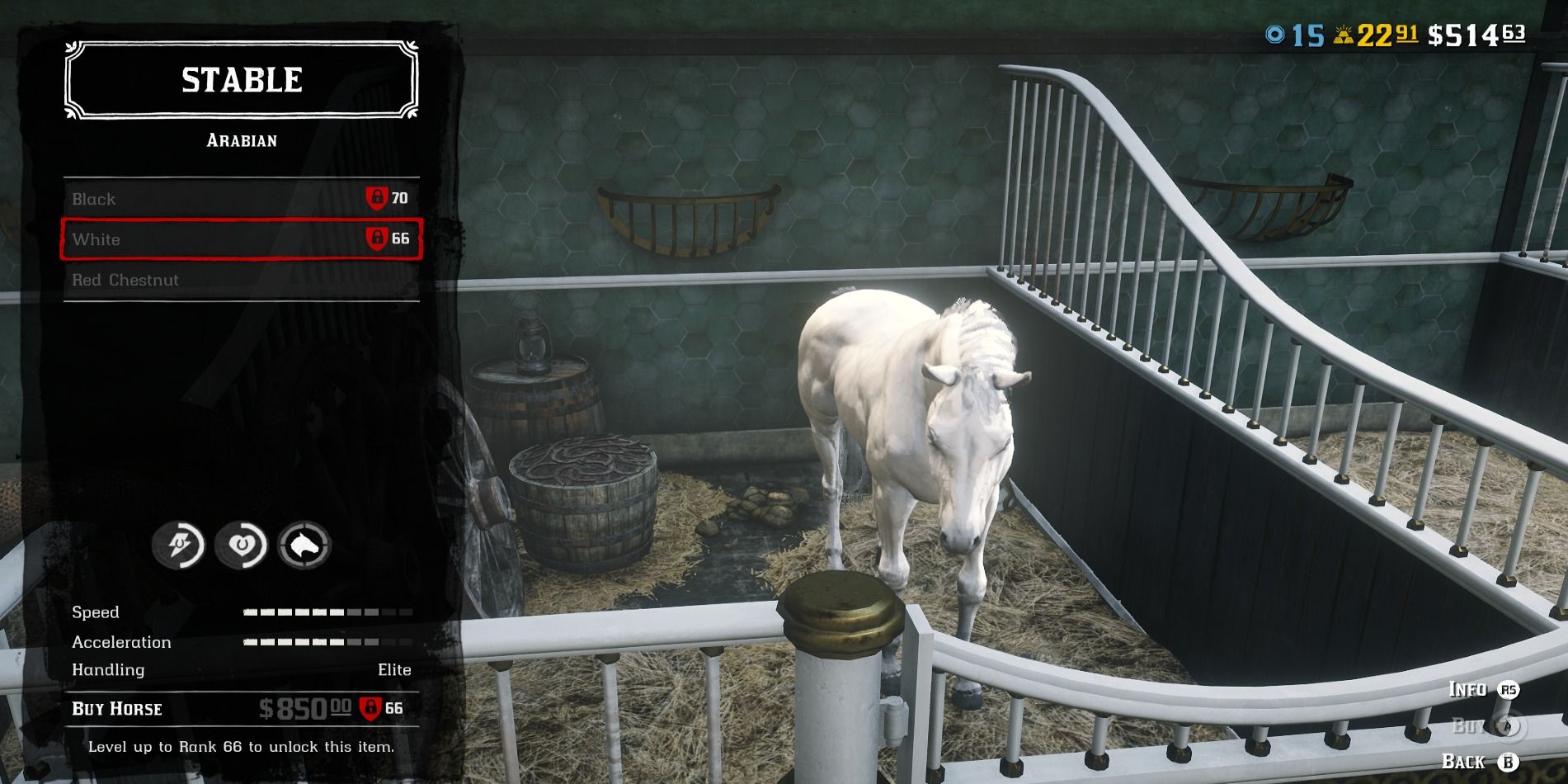 Red Dead Online Arabian White Horse