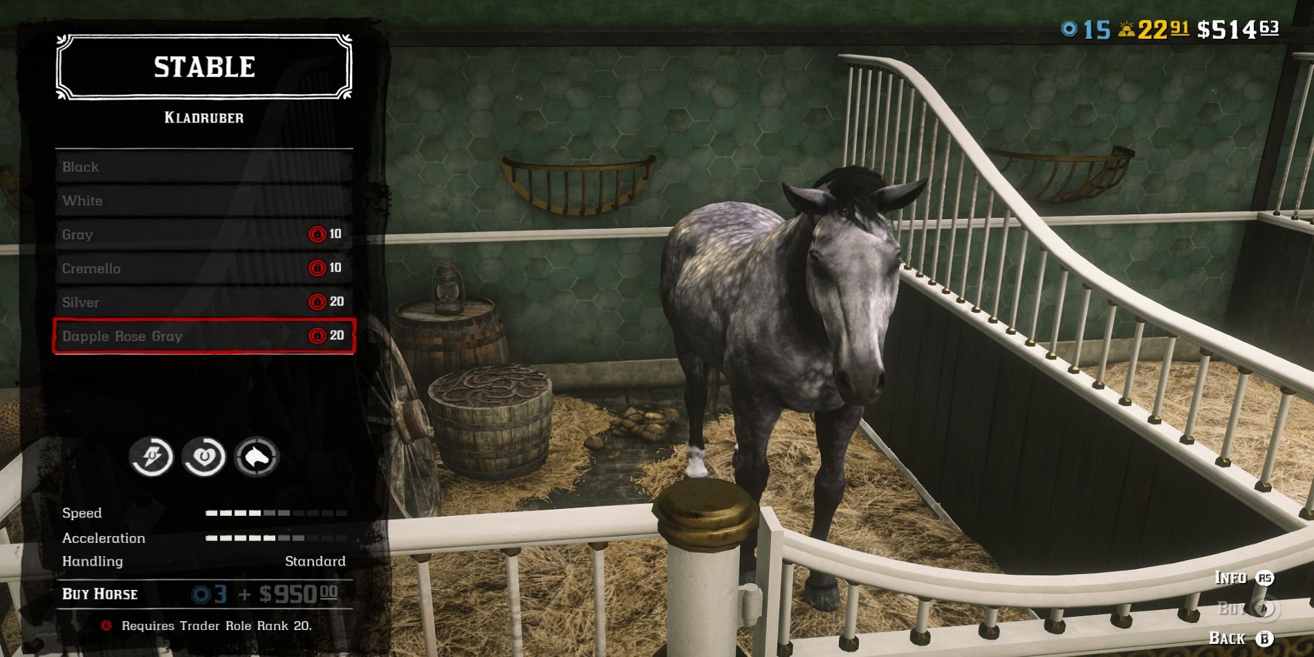 Red Dead Online Kladruber Horse Grey