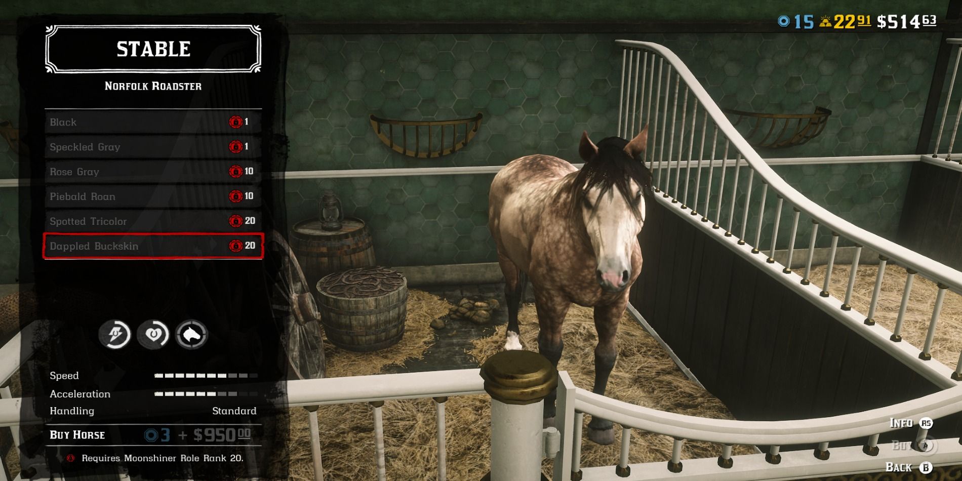 Red Dead Online Norfolk Roadster Buckskin Horse