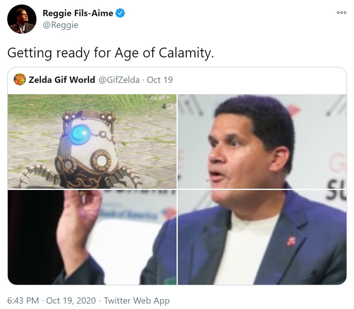 Reggie meme egg guardian age of calamity