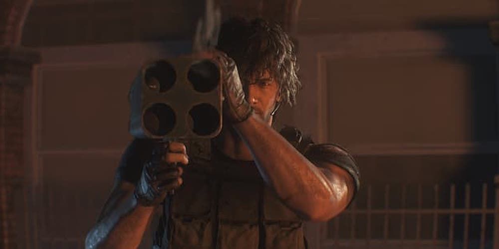 Resident Evil 3 Carlos with a rocket launcher