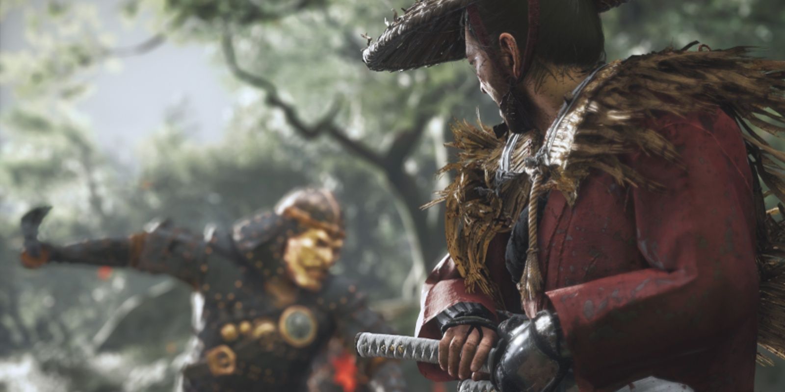 Jin Sakai Fighting Mongol With Ronin Outfit